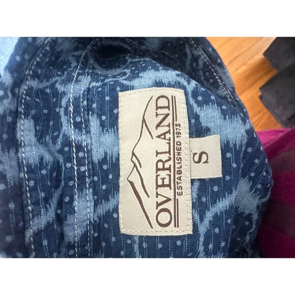 Overland Blue Pattern Button-Up Shirt – Long Sleeve – Size S - Picture 7 of 9